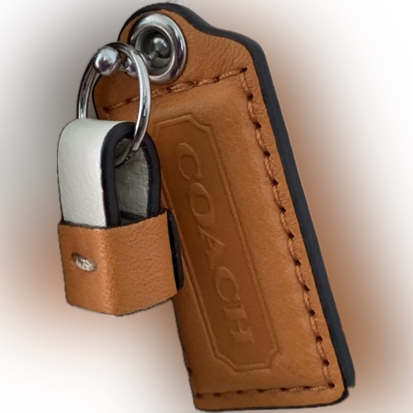 Coach Color block Tan and Orange Crossbody Bag NWT - Picture 13 of 16